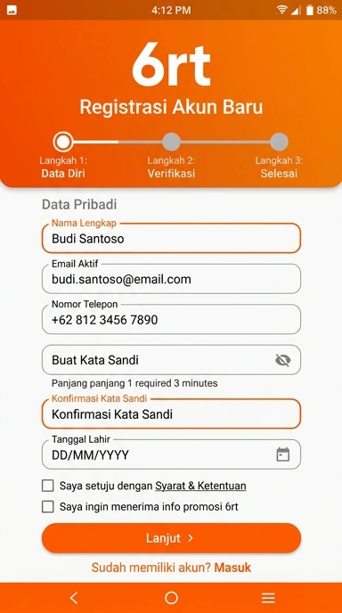 Buat Akun Baru 6rt Sekarang Juga!