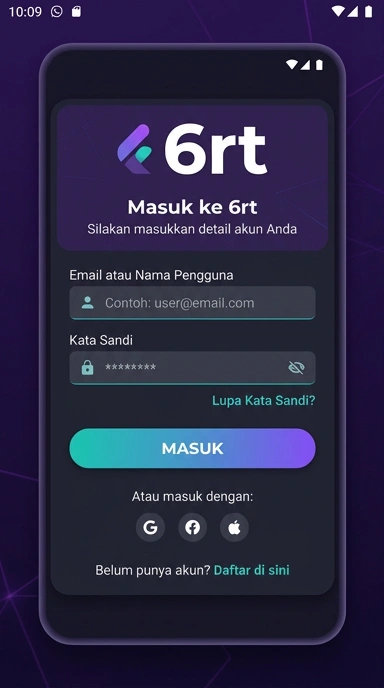 Masuk ke Akun 6rt untuk Pengguna Android