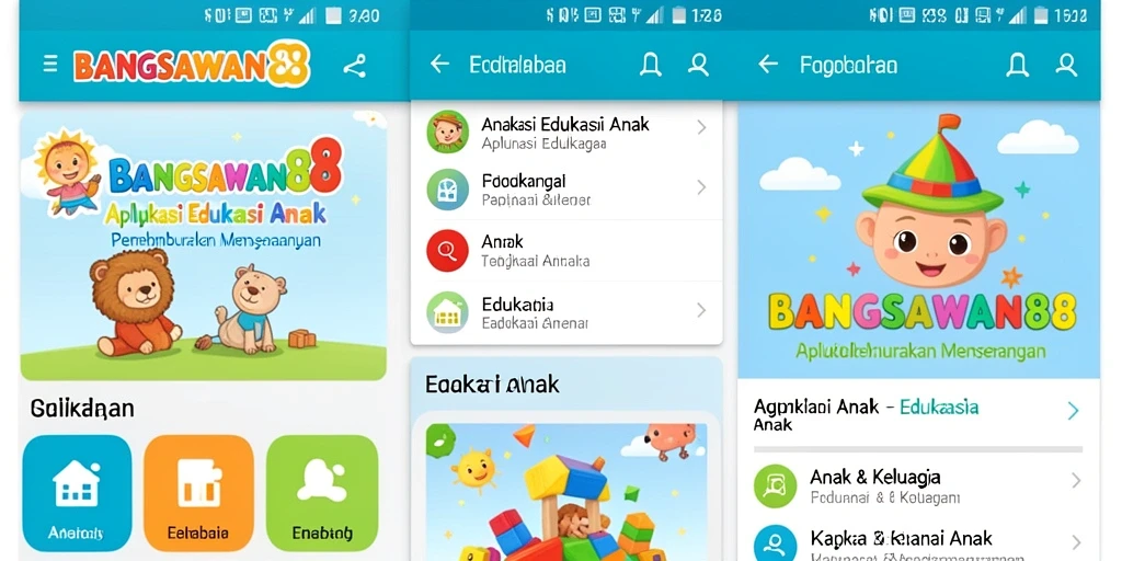 Antarmuka BANGSAWAN88 yang ramah anak dan edukatif.