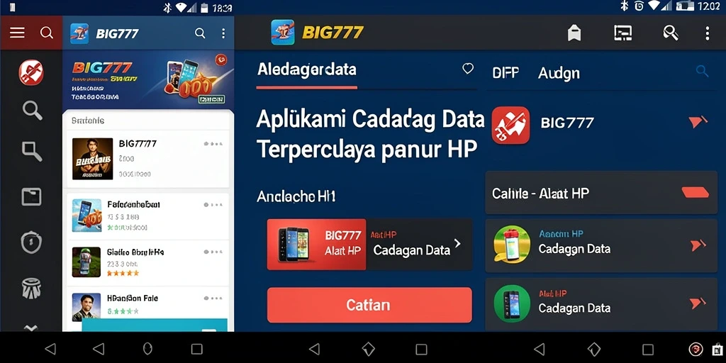 Tampilan antarmuka <strong>BIG777</strong> yang sederhana dan user-friendly.