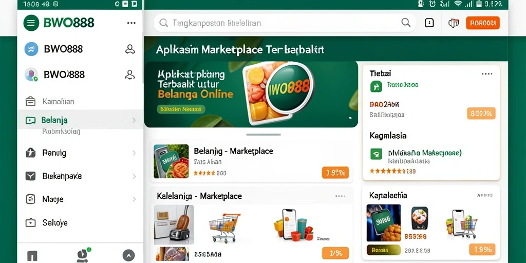 Tampilan antarmuka aplikasi BWO888 yang sederhana dan fungsional.
