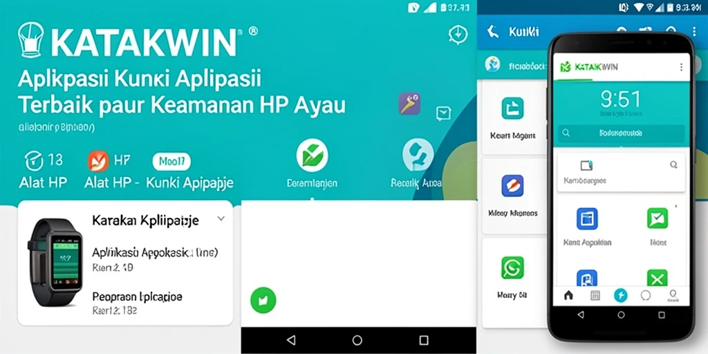 Tampilan antarmuka KATAKWIN untuk penguncian aplikasi yang sederhana dan efektif.